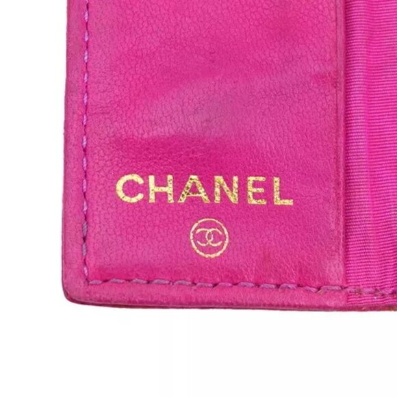 CHANEL Key Case Coco Mark Magenta Caviar Skin Authentic Used - Picture 9 of 10